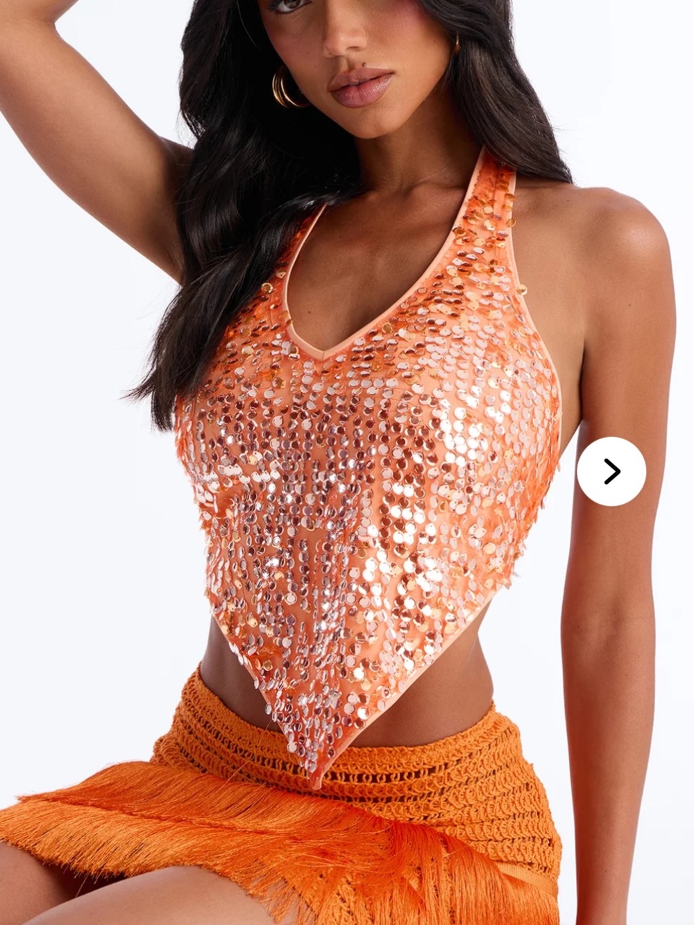 All Glitz Sequin Halter Top